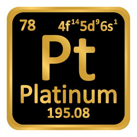 450x450 Periodic Table Element Platinum Icon On White Background Vector