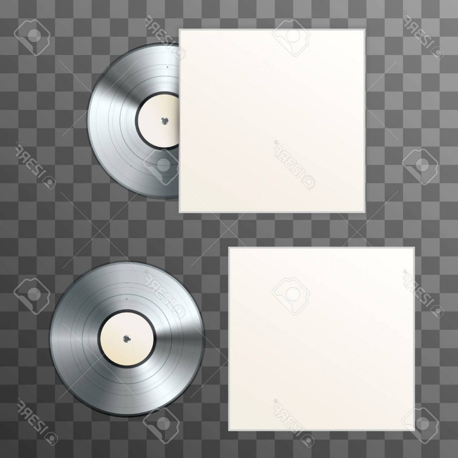 1560x1560 Photostock Vector Mockup Of Blank Platinum Album Vinyl Disc