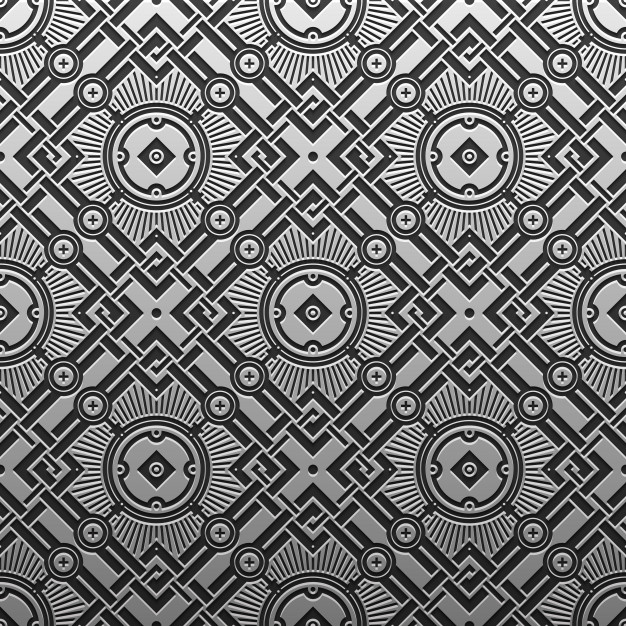 626x626 Silverplatinum Metallic Background With Geometric Pattern