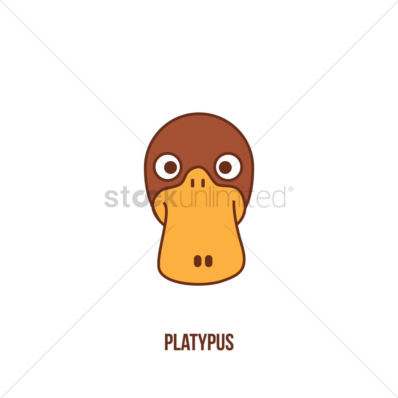 1300x1300 Platypus Vector Image