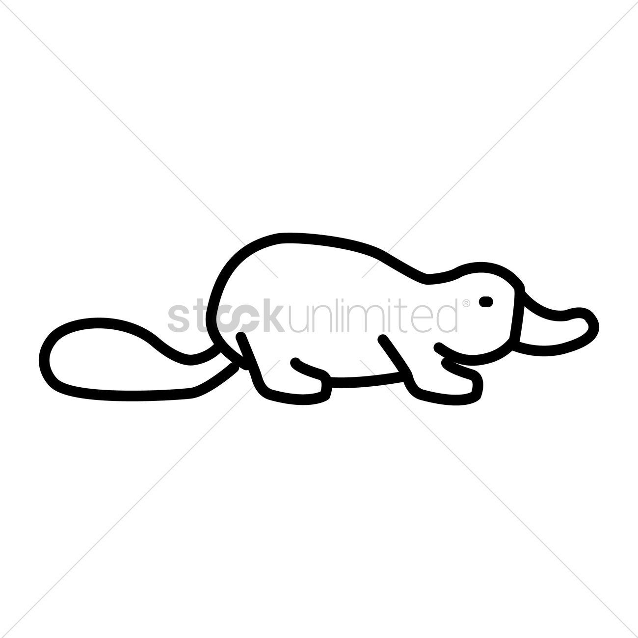 1300x1300 Platypus Icon Vector Image