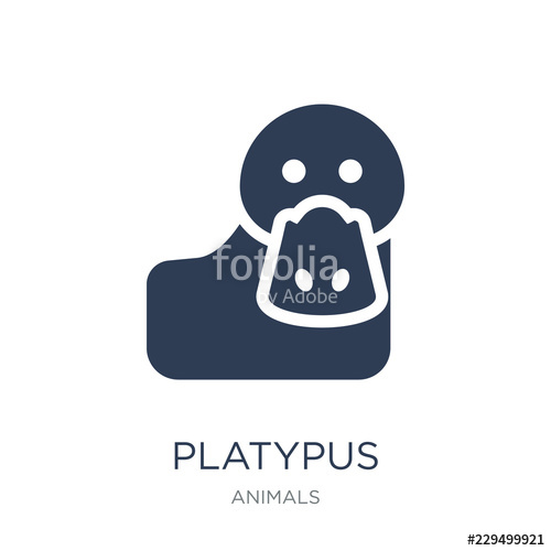 500x500 Platypus Icon Trendy Flat Vector Platypus Icon On White