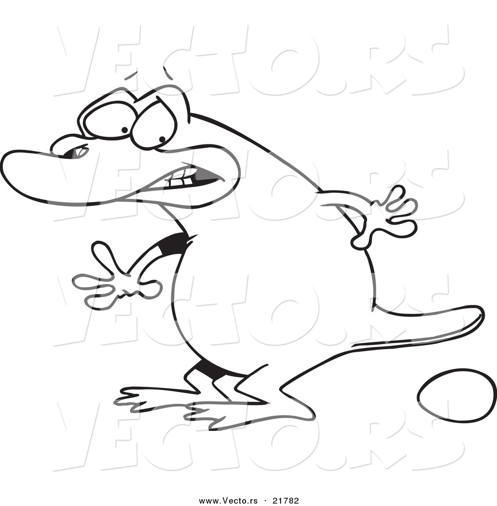1024x1044 Vector Of A Cartoon Platypus Laying An Egg