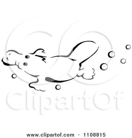 450x470 Clipart Cute Sitting Platypus