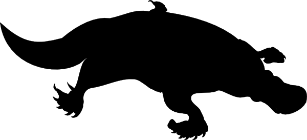 600x273 Collection Of 'platypus Silhouette' Download More Than Images