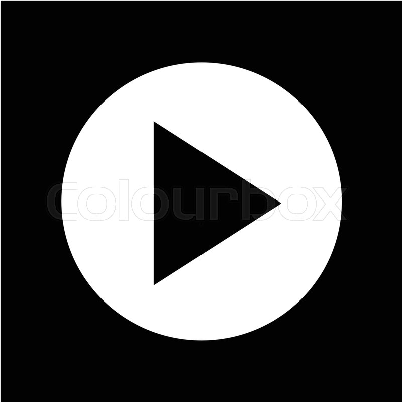 800x800 Play Button Icon Vector Illustration Stock Vector Colourbox
