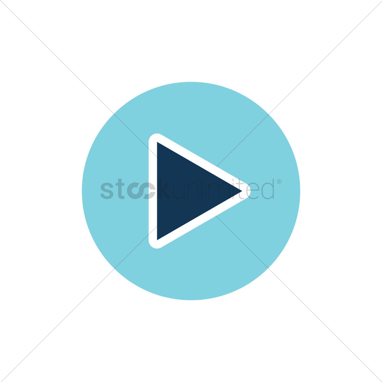 1300x1300 Play Button Icon Vector Image