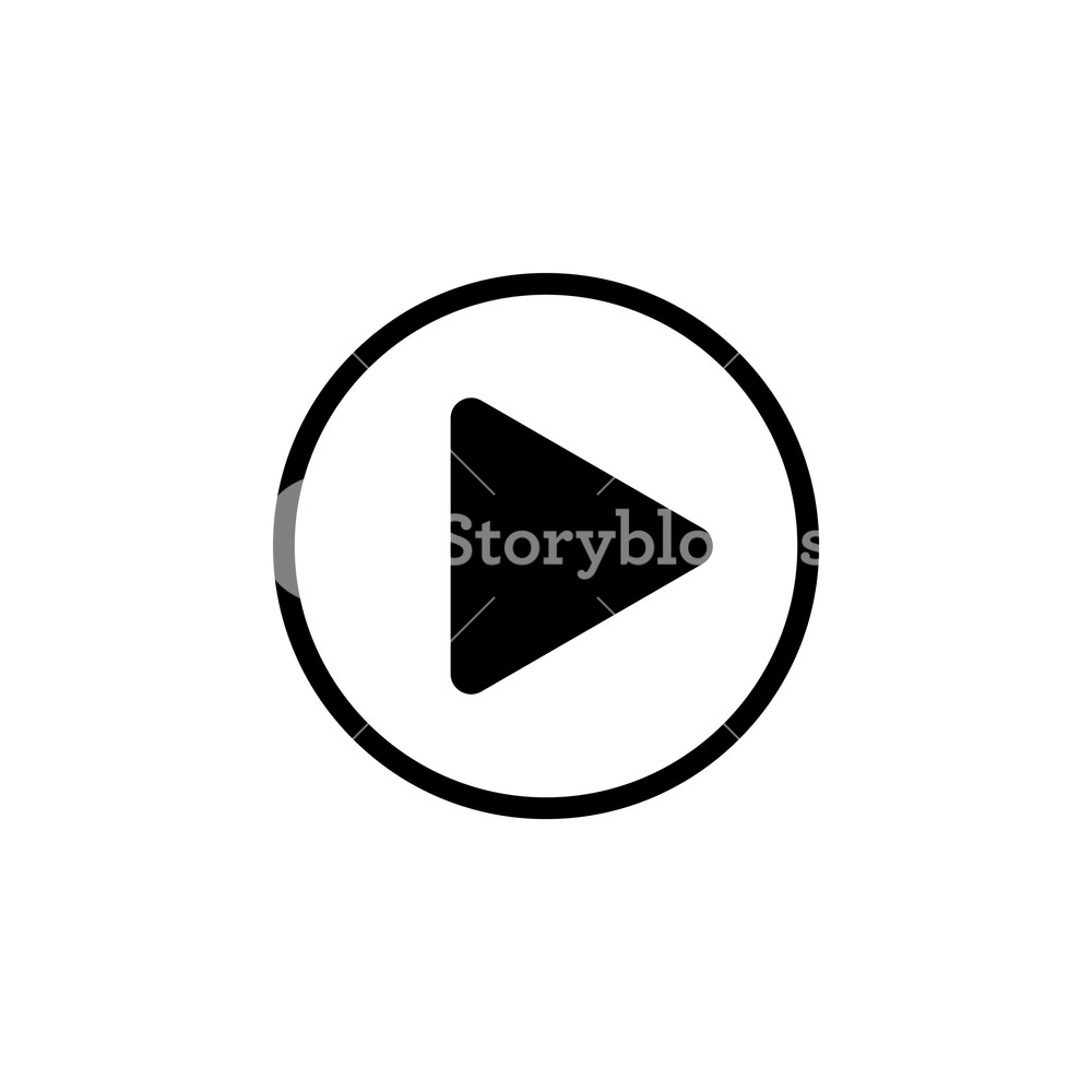 1000x1000 Play Button Web Icon Vector Illustration Royalty Free Stock Image