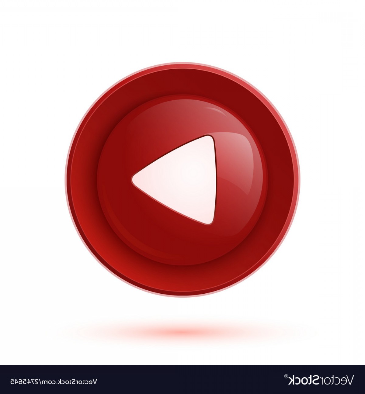 1200x1296 Red Glossy Play Button Icon Vector Hoodamathrun