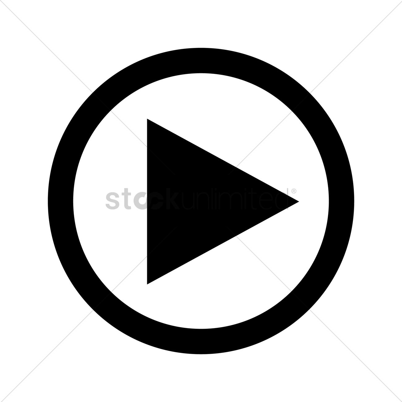 1300x1300 Play Button Vector Image