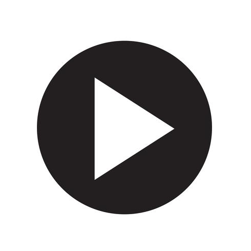 490x490 Play Button Icon Vector Illustration