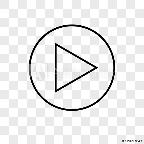 500x500 Play Button Vector Icon On Transparent Background, Play Button