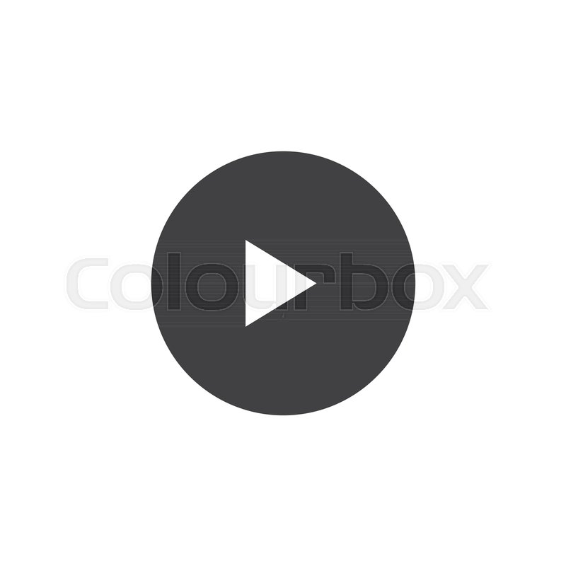 800x800 Play Button Vector Icon Filled Flat Stock Vector Colourbox