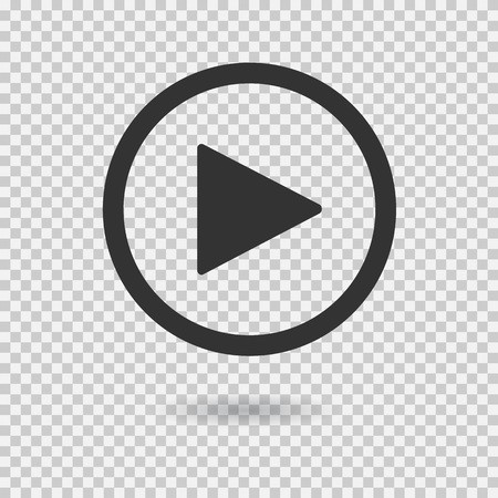 450x450 Play Button With Shadow On Transparent Background Isolated Sign