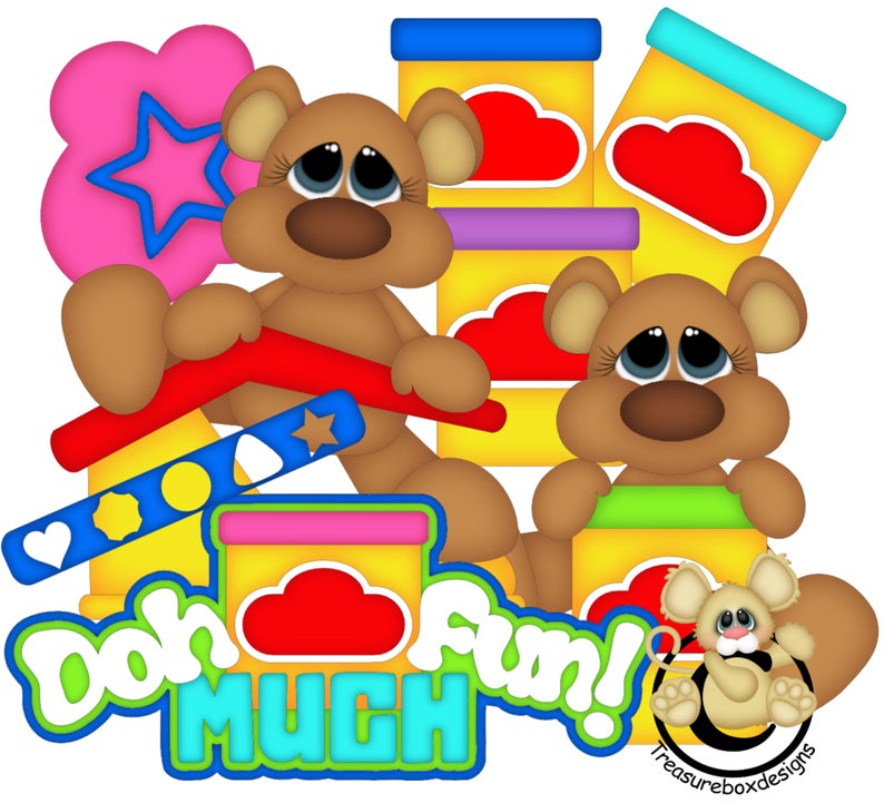 794x721 Play Doh Collection Vector Graphics Digital Clipart Digital Etsy