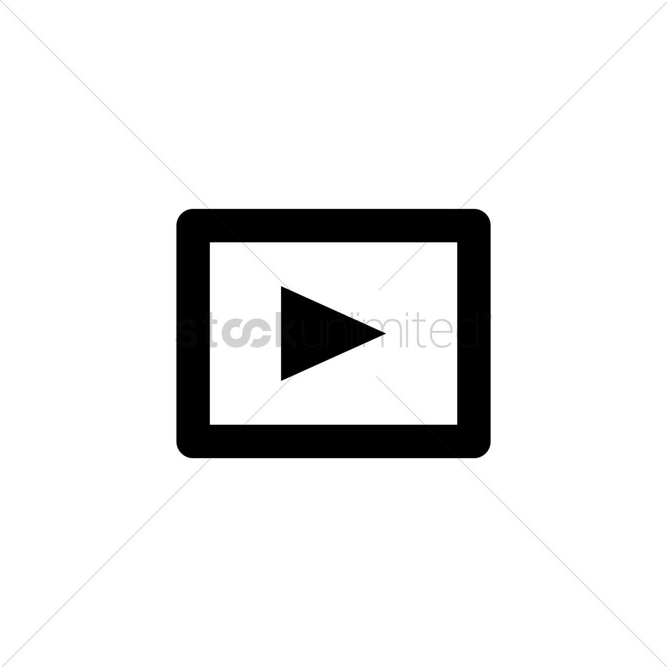 1300x1300 Media Play Icon Vector Image