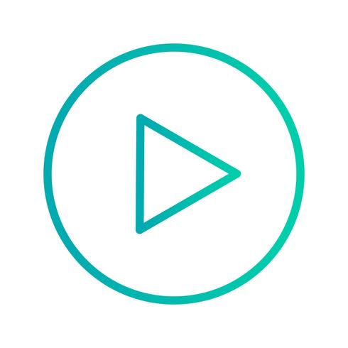 490x490 Play Icon Vector Illustration