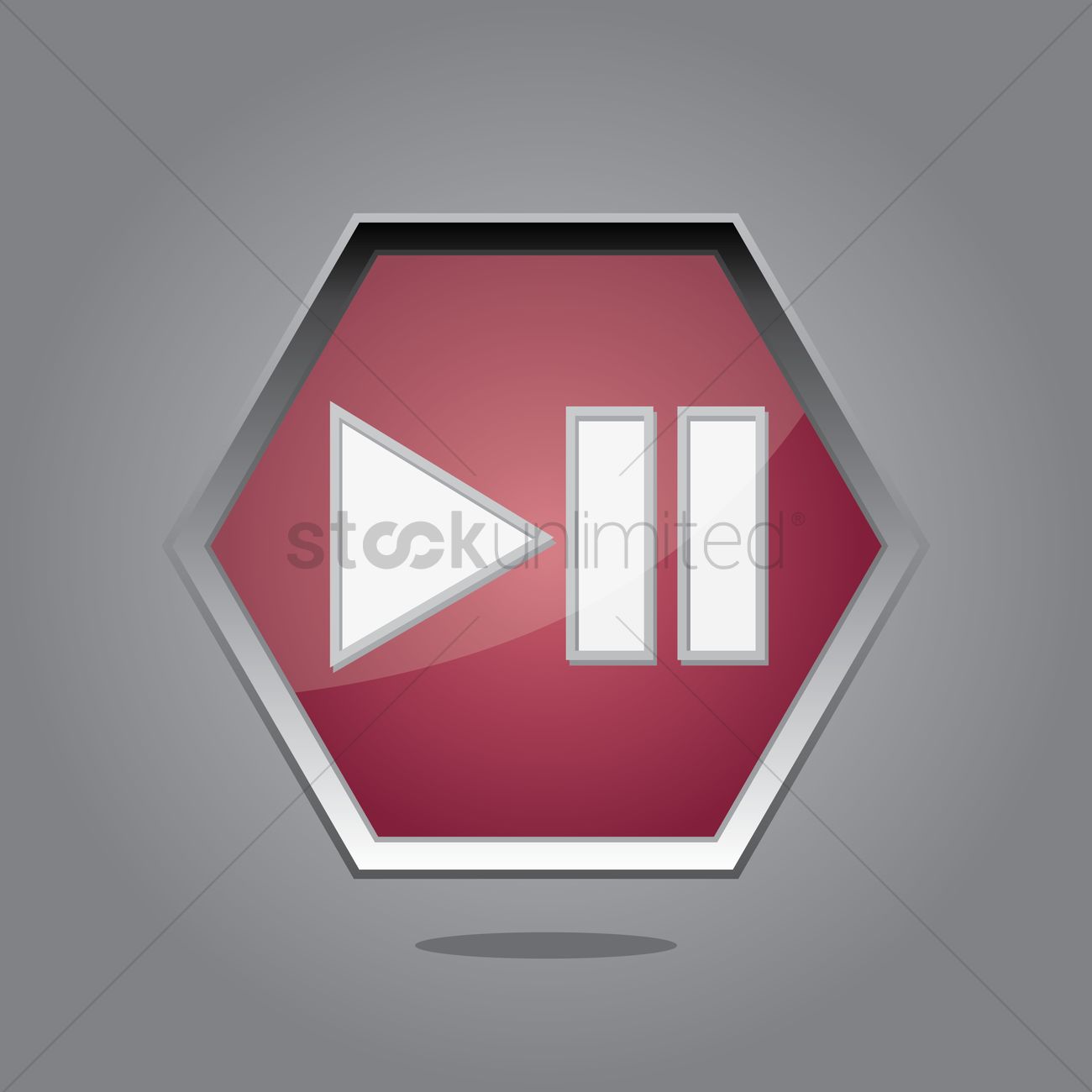 1300x1300 Play Pause Button Vector Image