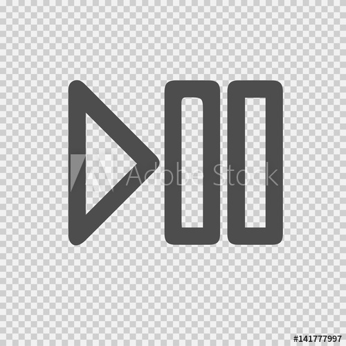 500x500 Play Pause Vector Icon Vector Illustration On Transparent