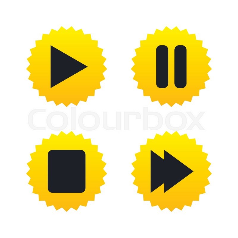 800x800 Player Navigation Icons Play, Stop Stock Vector Colourbox