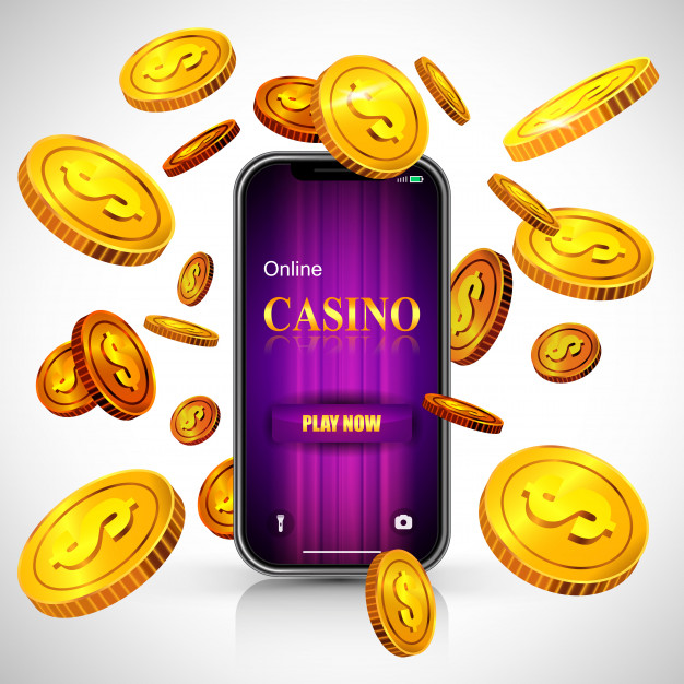 626x626 Online Casino Play Now Lettering On Smartphone Screen And Flying