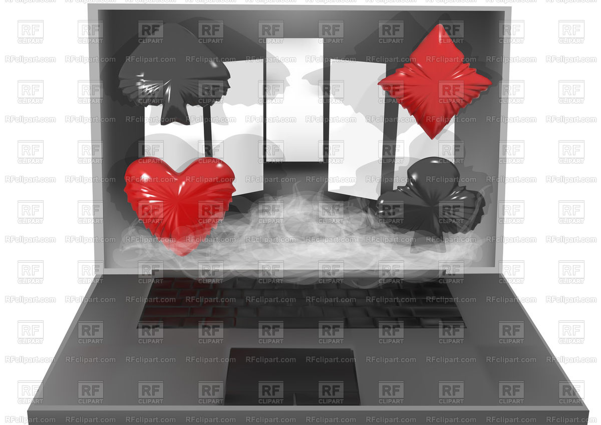 1200x849 Online Gambling Concept As Notebook With A Symbol Of Play Card