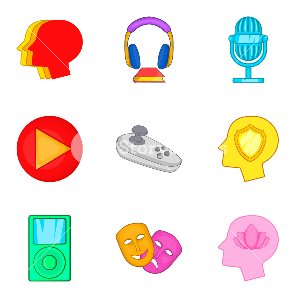 1000x1000 Online Play Icons Set Cartoon Set Of Online Play Vector Icons