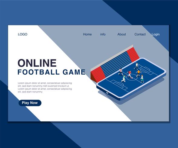 588x490 Kids Playing Online Foot Ball Game Isometric Artwork Concept
