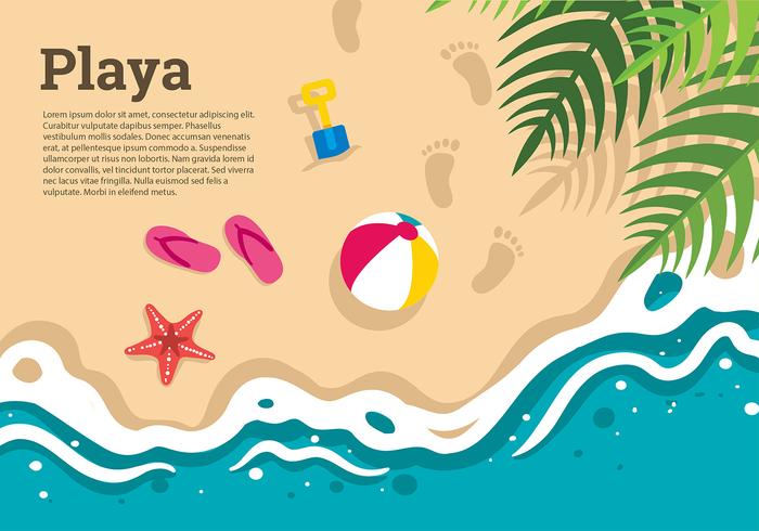 700x490 Playa Top View Template Free Vector