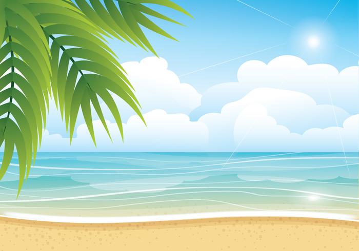 700x490 Tropical Summer Beach Vector Background