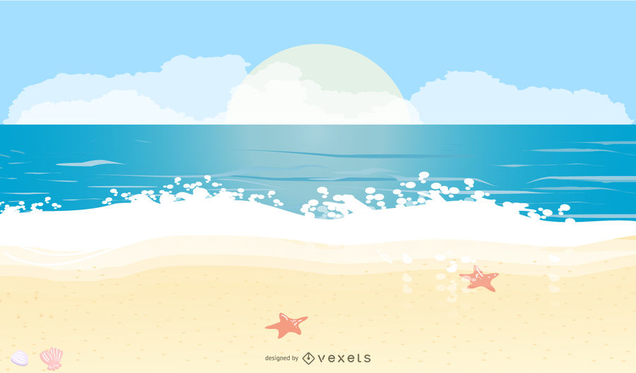 900x529 Vacaciones De Verano En La Playa Vector