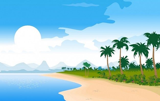 626x396 Vector Libre Verano Playa De La Imagen Descargar Vectores Gratis