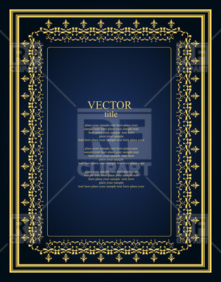 314x400 Brochure Or Theatrical Playbill Template With Golden Vintage