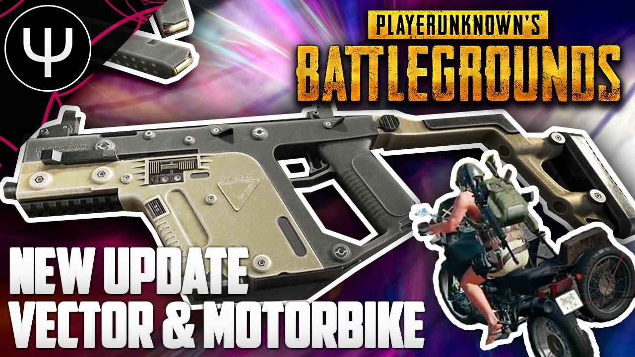 1280x720 Playerunknown's Battlegrounds New Update, Vector Smg, Motorbike