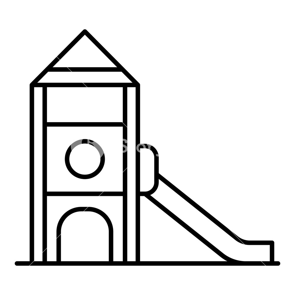 1000x1000 Kid Playground Icon Outline Kid Playground Vector Icon For Web