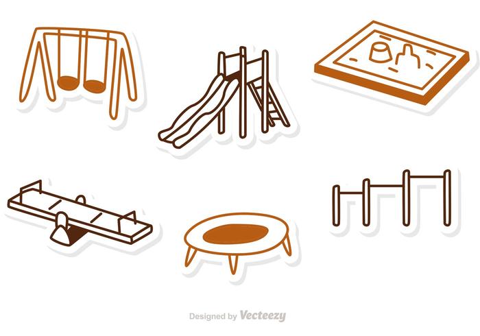 700x490 Outline Playground Icon Vector Pack