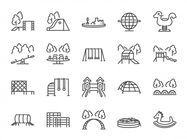 626x469 Playground Icon Set Vector Premium Download