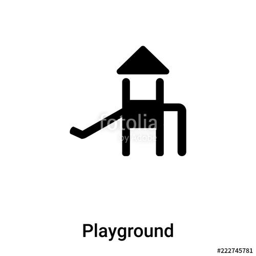 500x500 Playground Icon Vector Isolated On White Background, Logo Concept