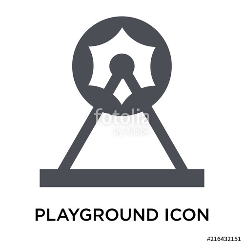 500x500 Playground Icon Vector Sign And Symbol Isolated On White