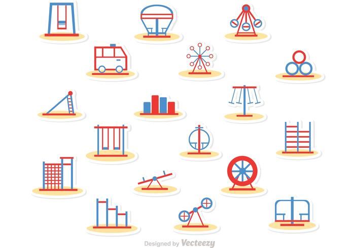 700x490 Simple Line Playground Icons Vector Pack
