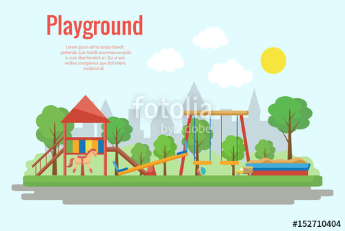 500x334 Children's Playground Vector Illustration Stock Image