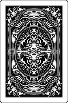 Playing Card Back Design Vector