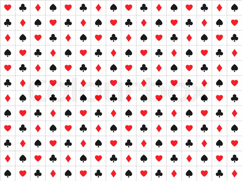 800x600 Playing Card Signs Seamless Pattern, Stock Vector Colourbox