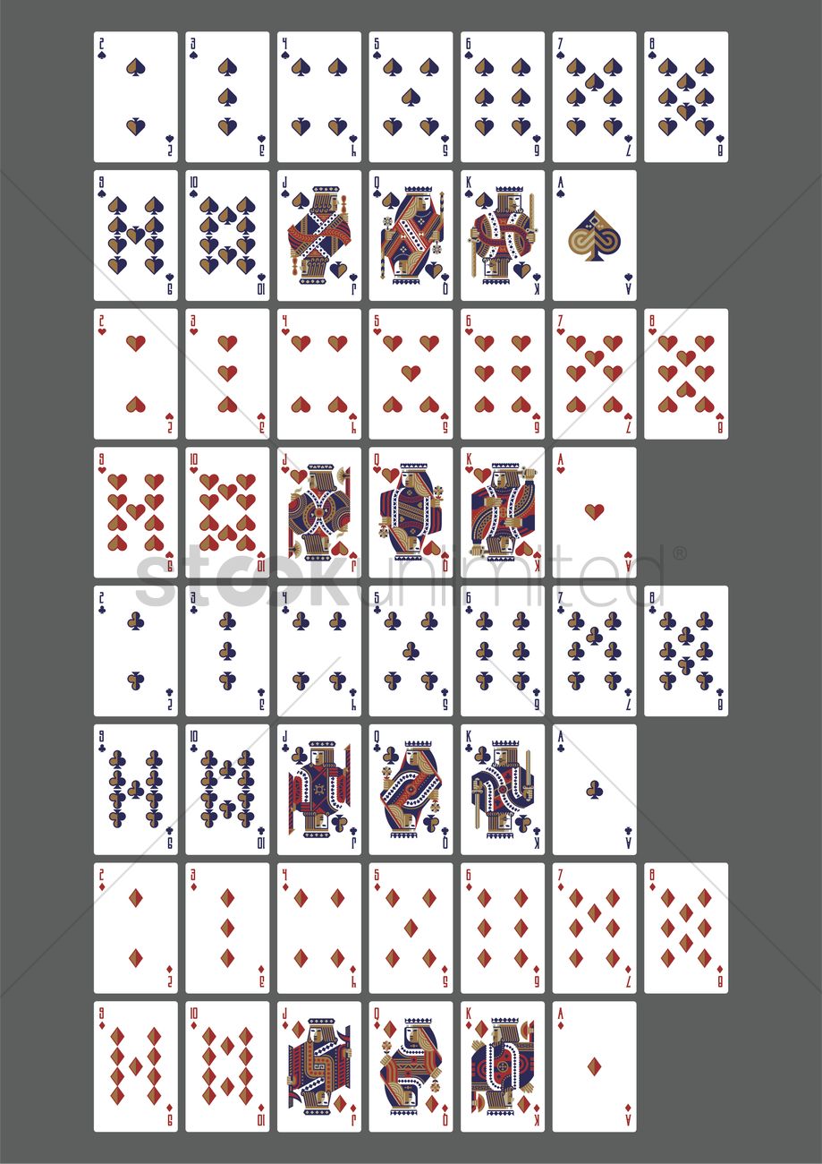 919x1300 Set Of Playing Cards Icons Vector Image