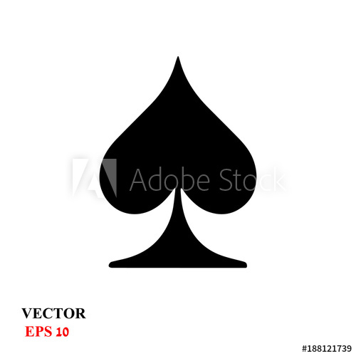 Playing Card Suit Spade Vector Icon 500x500 Playing Card Suit Spade Vector Icon