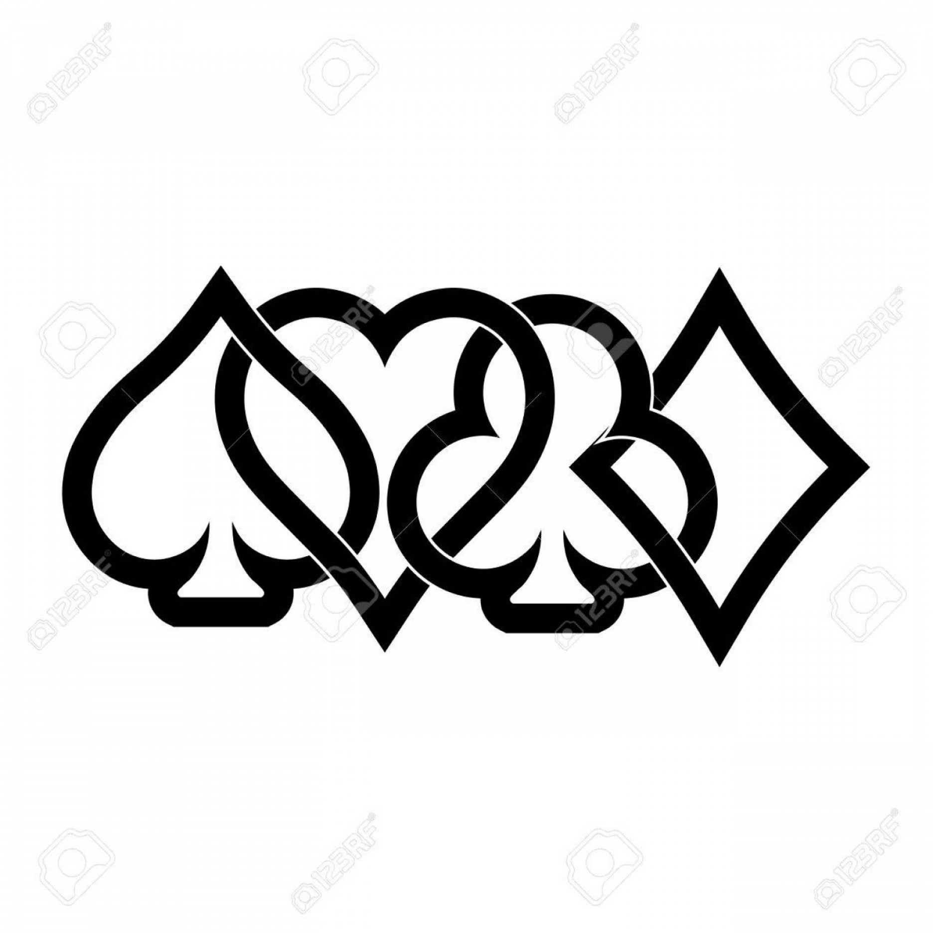 1872x1872 Photostock Vector Poker Card Suits Hearts Clubs Spades