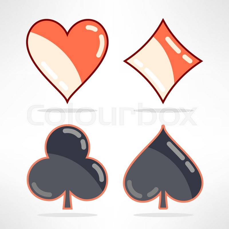 800x800 Vector Set Of Playing Cards Suits Stock Vector Colourbox