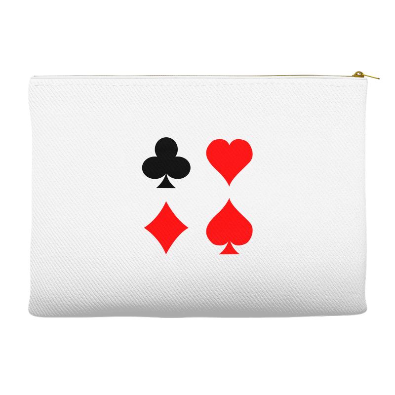 800x800 Custom Blackjack Poker Card Suits Vector Art Accessory Pouches