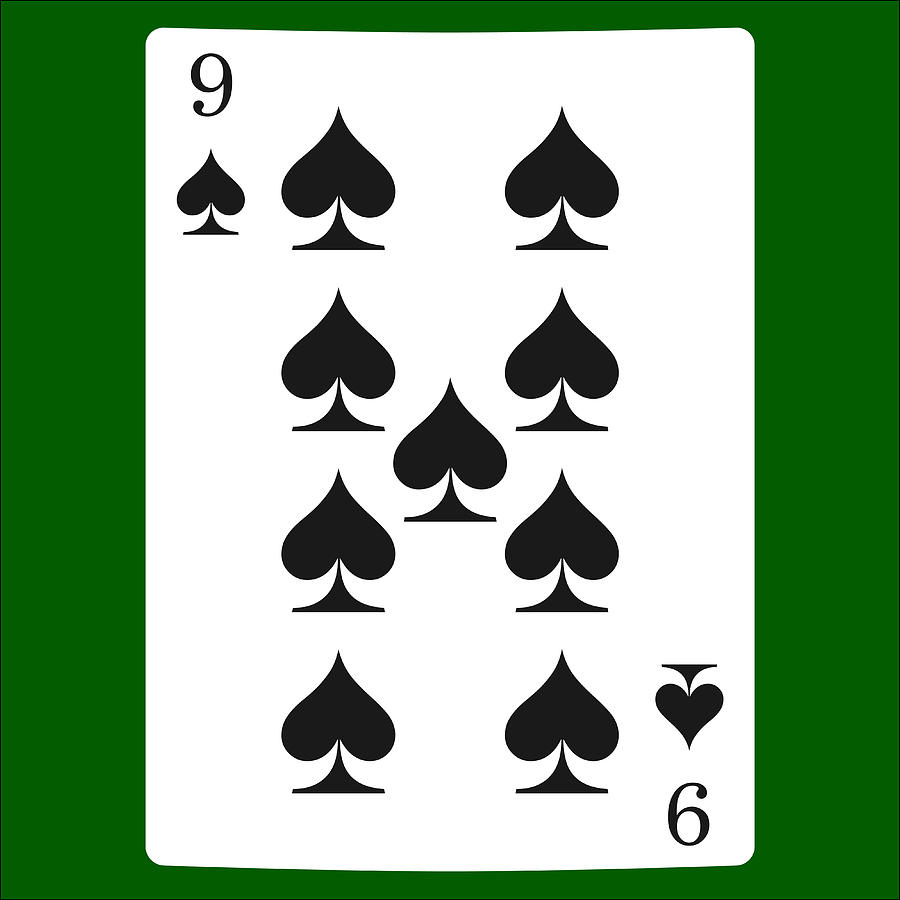 900x900 Nine Spades Card Suit Icon Vector, Playing Cards Symbols Vector