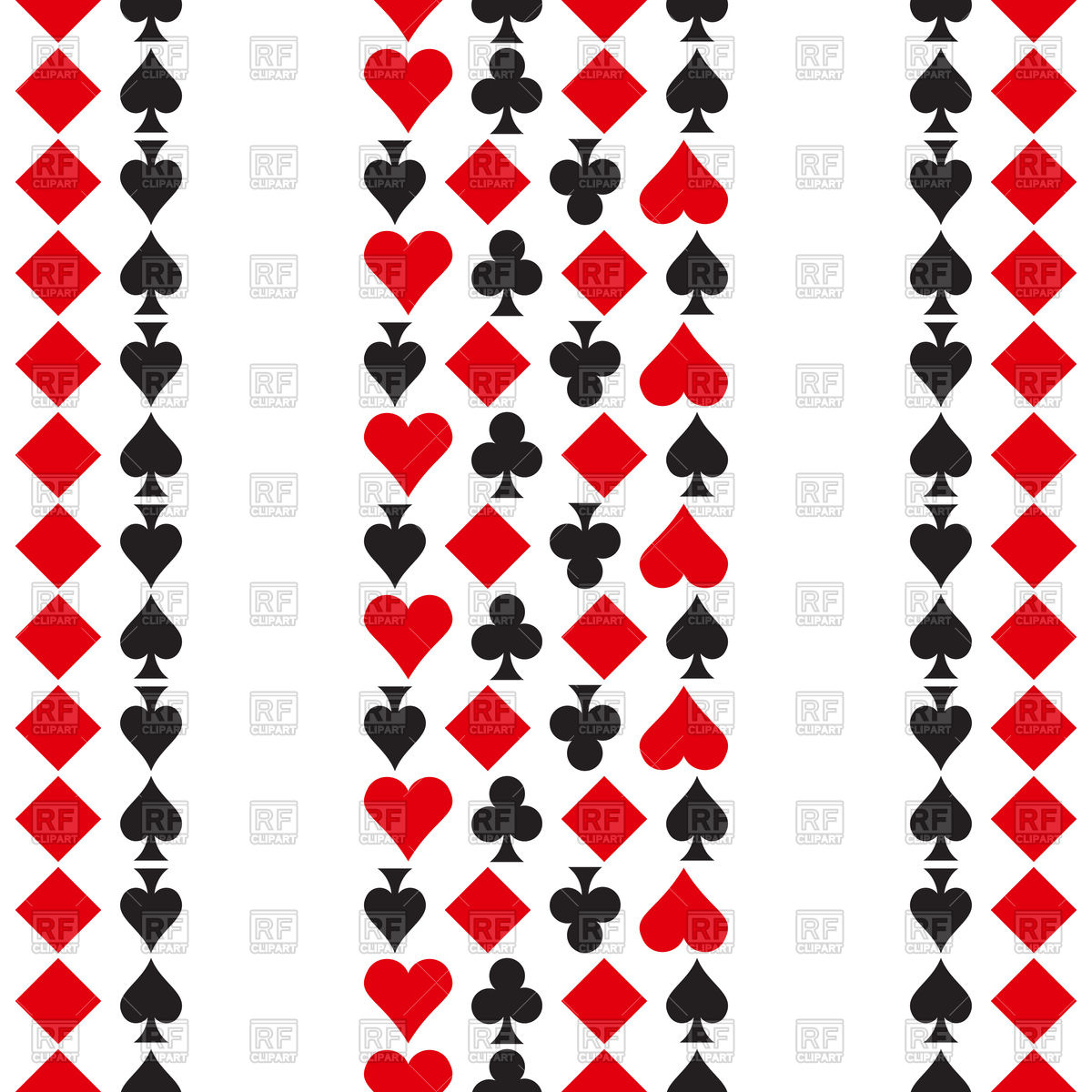 1200x1200 Pattern With Playing Cards Symbols Vector Image Of Backgrounds